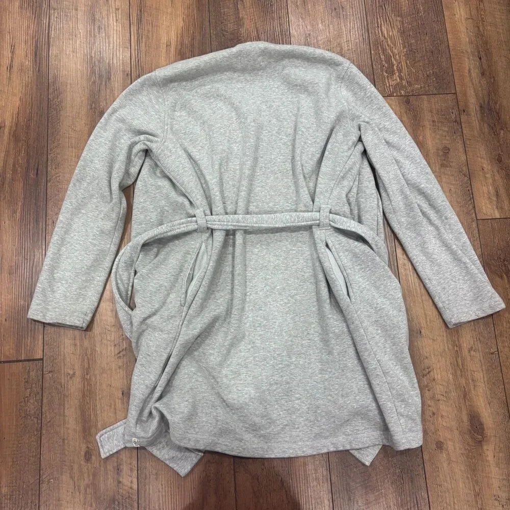 UGG Australia Gray Soft Plush Belted Lounge Sleepwear Bathrobe Women's Large